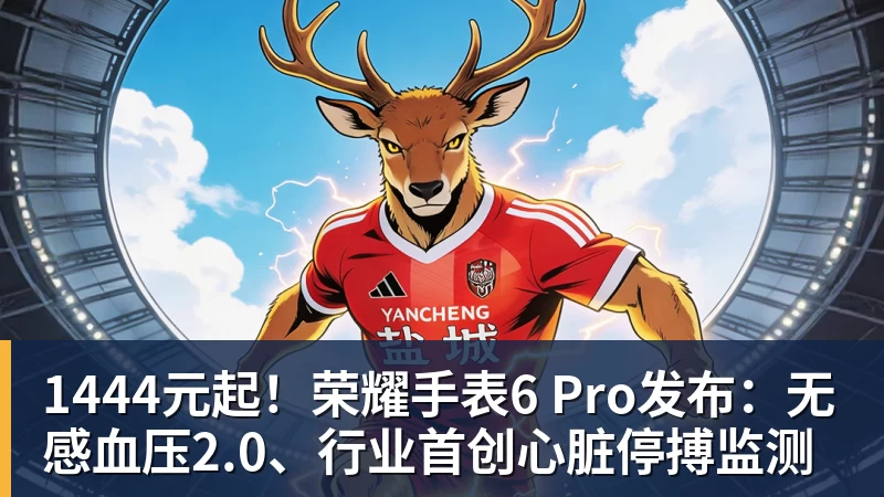 九游体育1444元起！荣耀手表6 Pro发布：无感血压2.0、行业首创心脏停搏监测